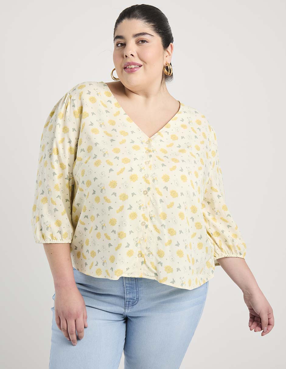 Blusa manga 3/4 para mujer Blusa manga 3/4 para mujer