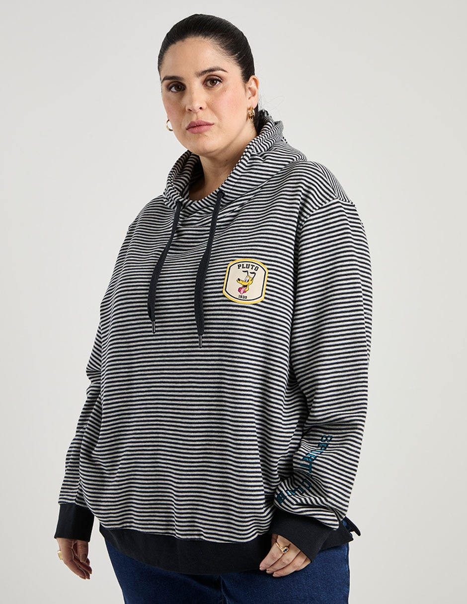 Sudadera con capucha y bolsa para mujer