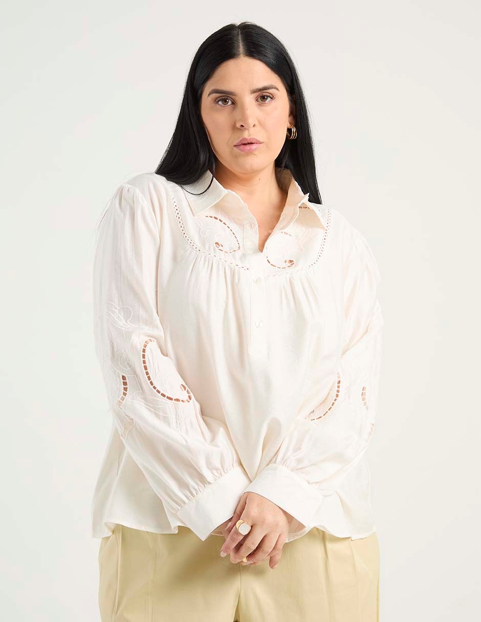 Blusa manga larga para mujer