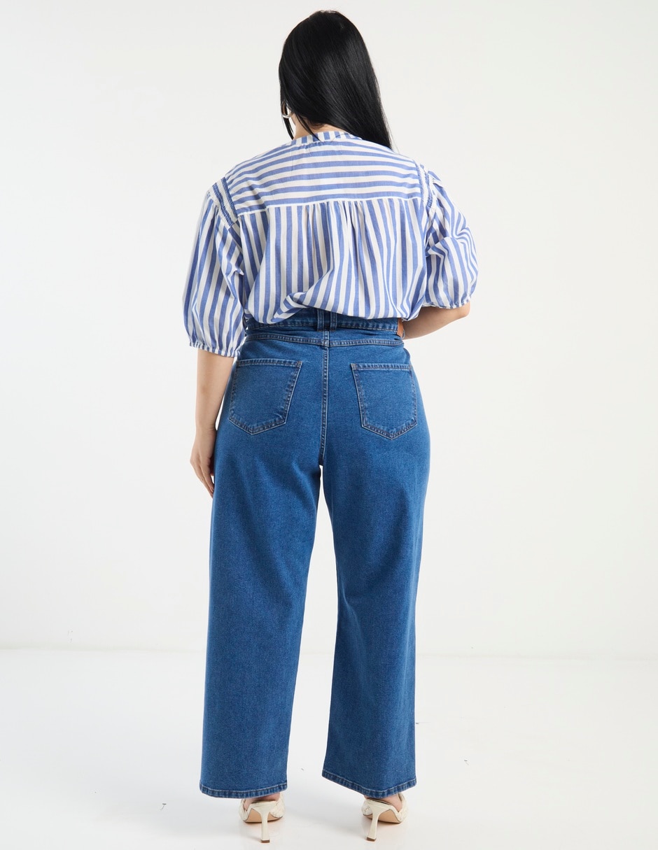 Jeans relaxed wide leg para mujer 2