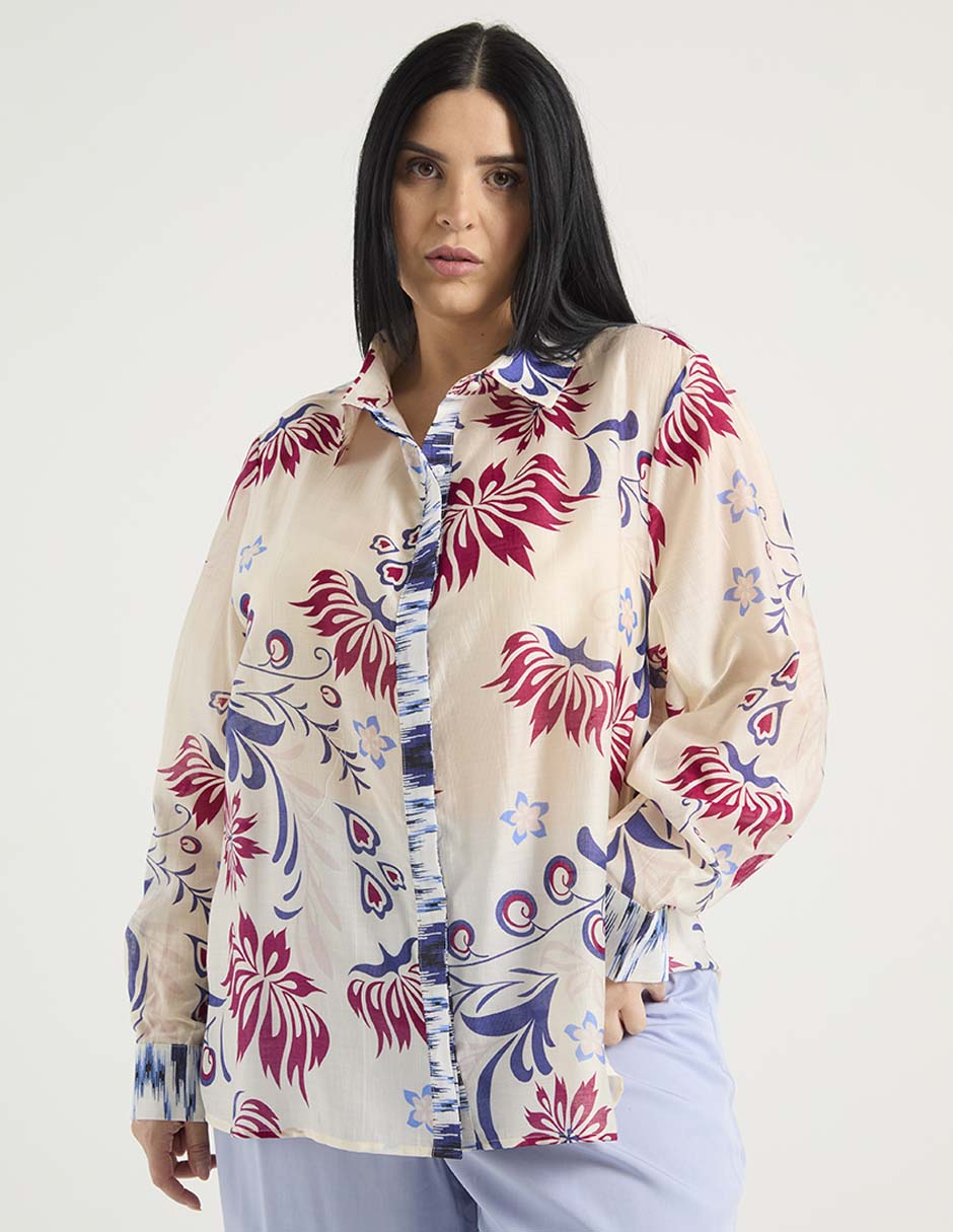 Blusa manga larga para mujer