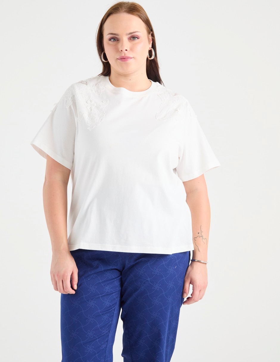 Playera manga corta cuello redondo para mujer Playera manga corta cuello redondo para mujer