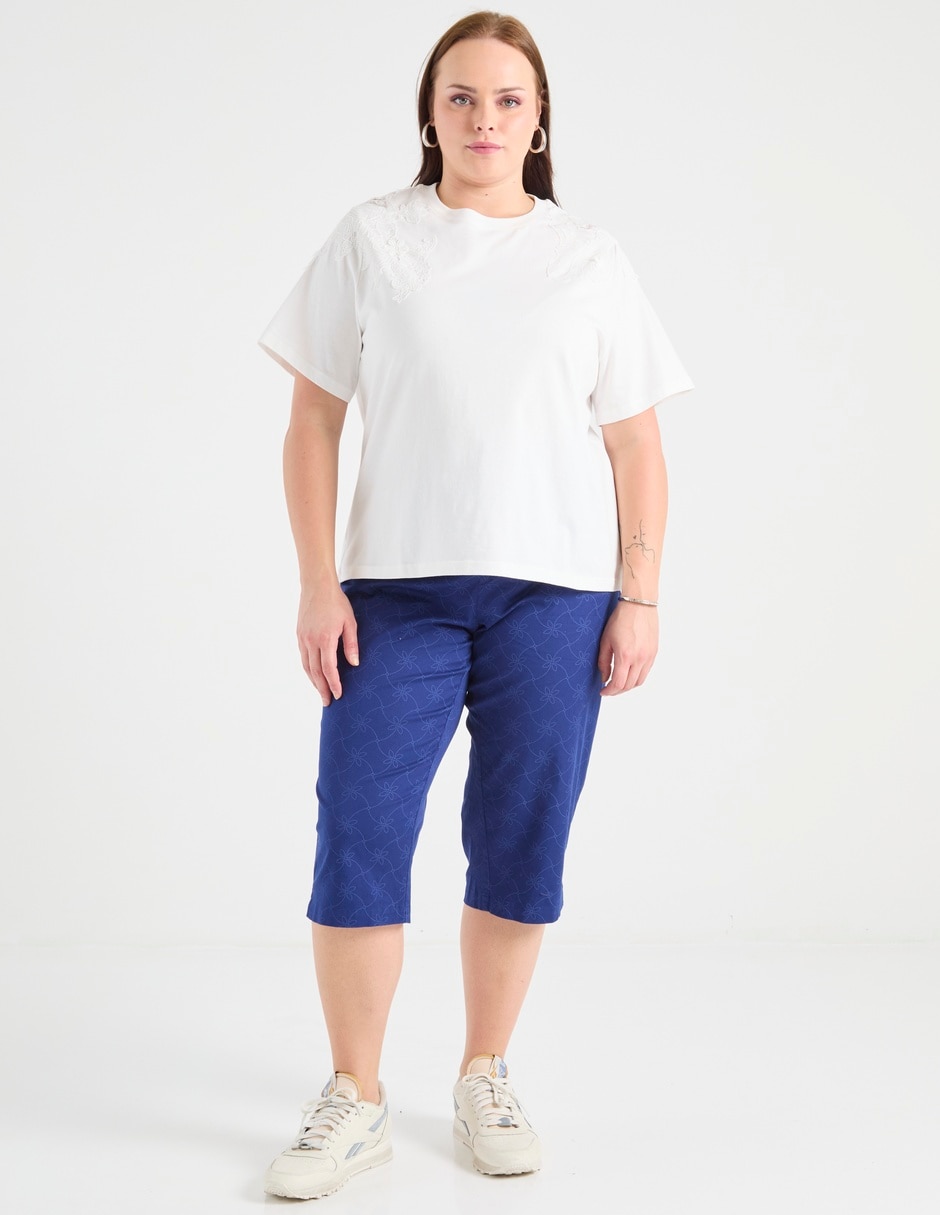 Playera manga corta cuello redondo para mujer 3