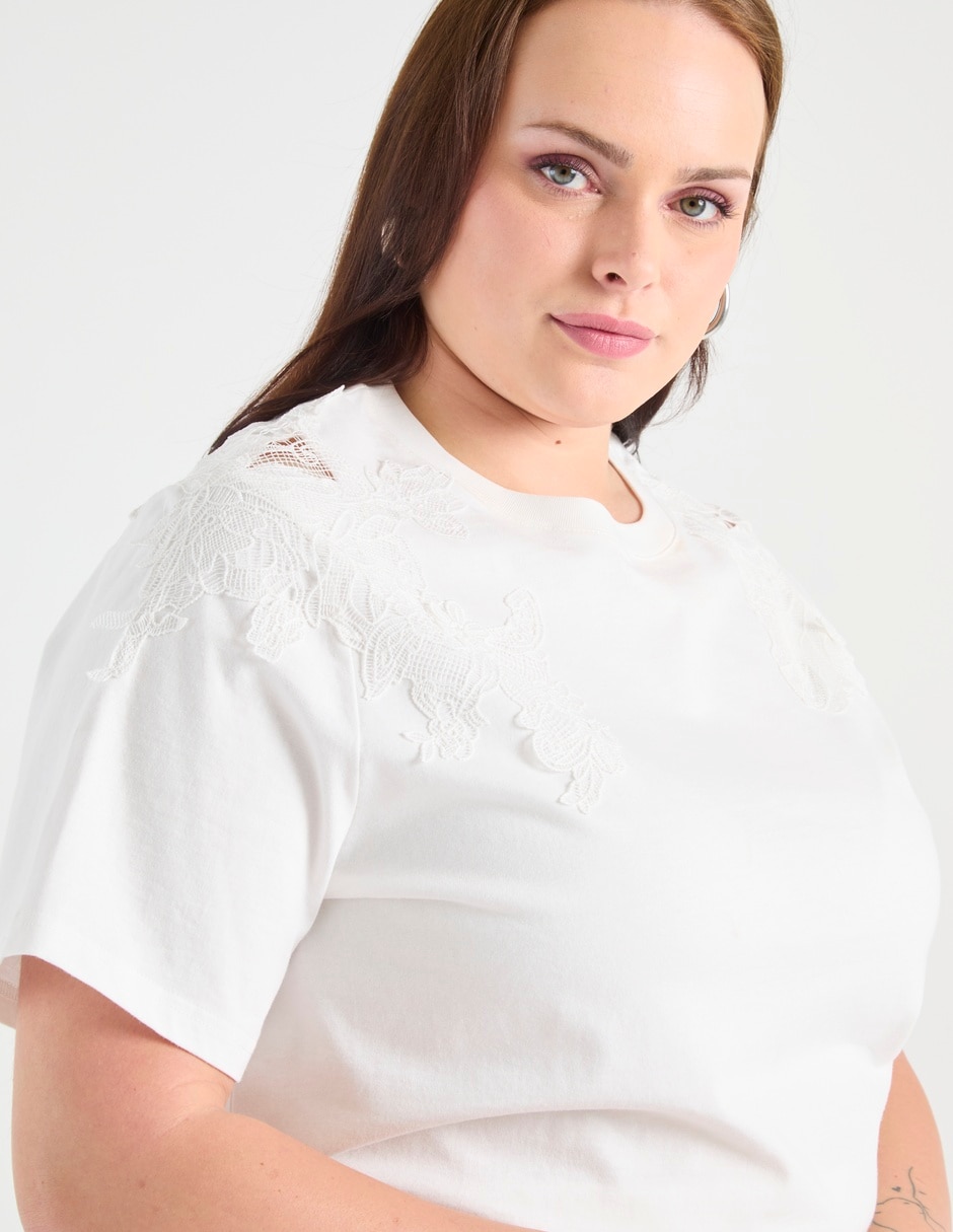 Playera manga corta cuello redondo para mujer 4