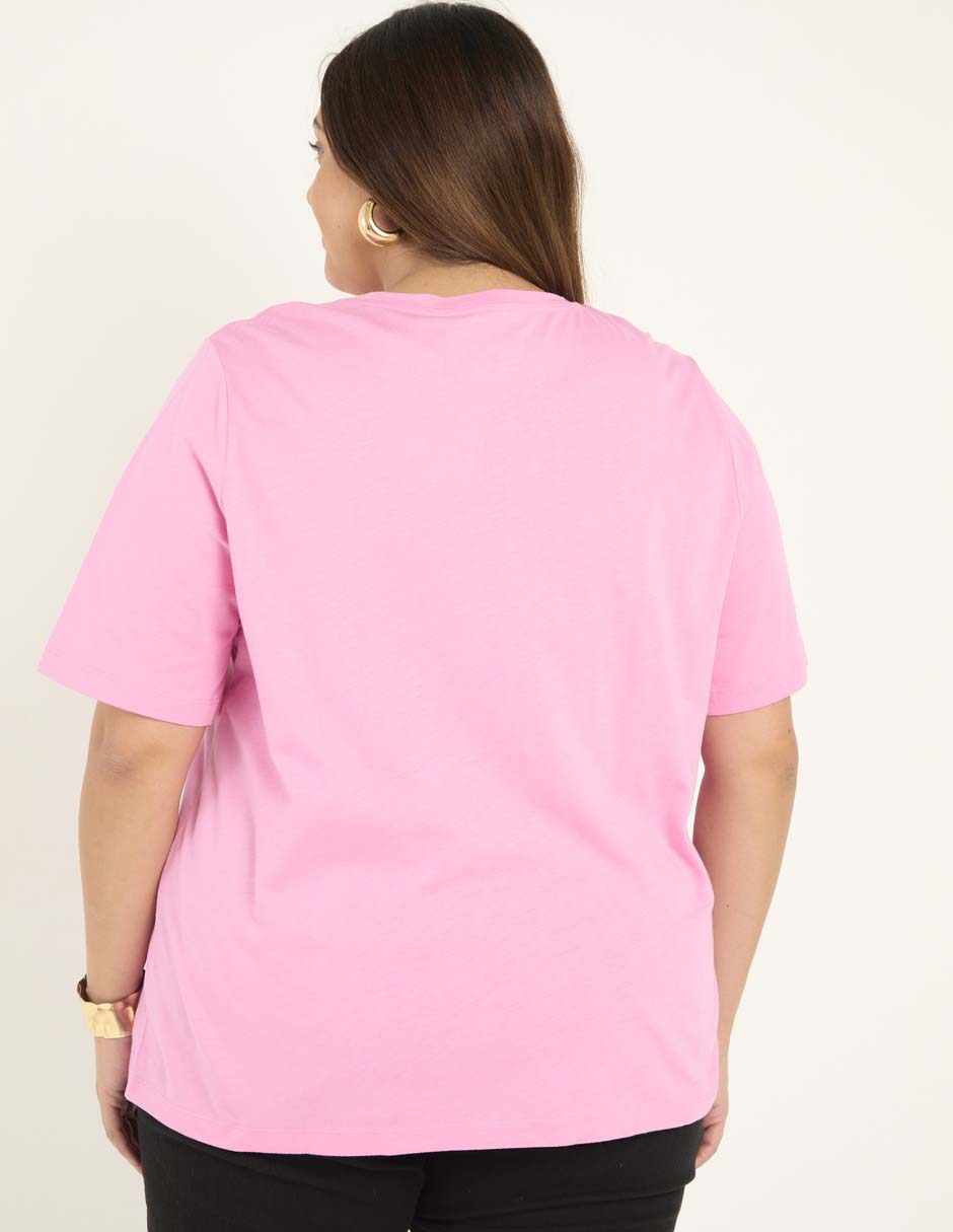 Playera manga corta cuello redondo para mujer 2
