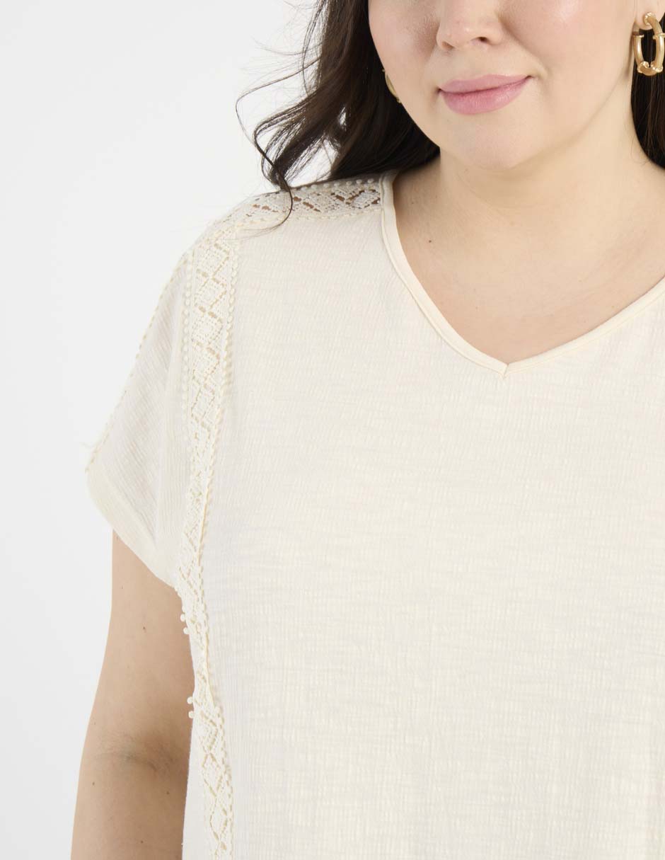 Blusa manga corta para mujer 4