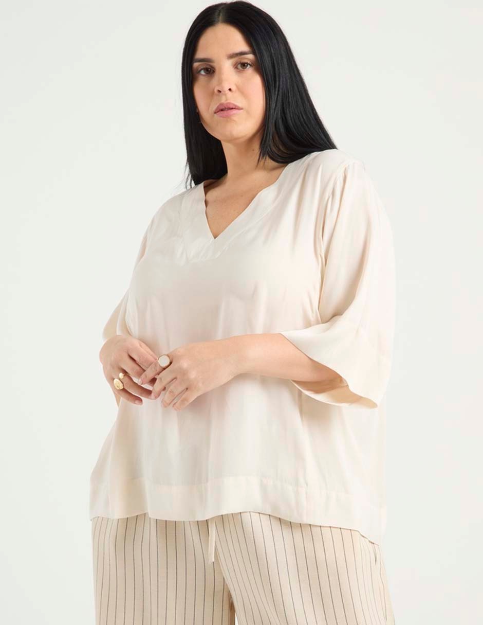 Blusa manga 3/4 para mujer Blusa manga 3/4 para mujer