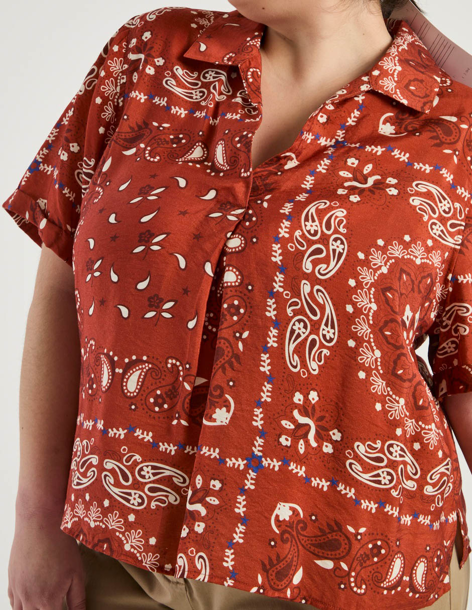 Blusa manga corta para mujer 4