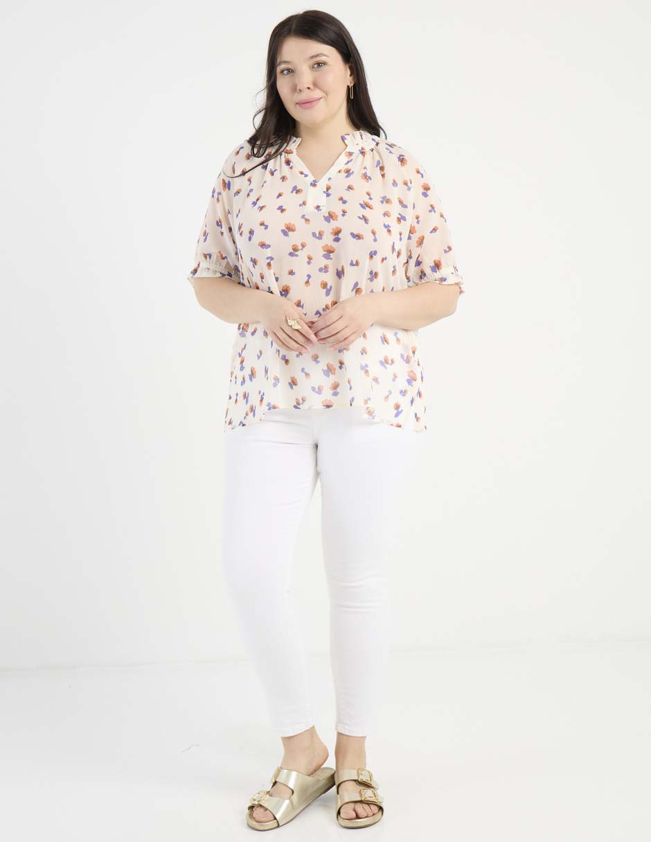 Blusa manga al codo para mujer 3