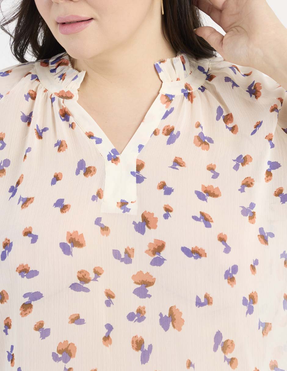 Blusa manga al codo para mujer 4