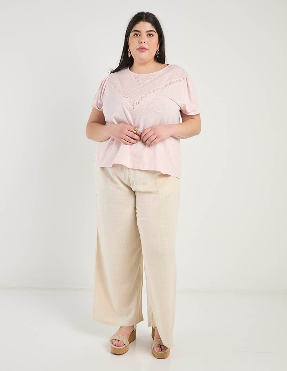 Playera manga corta cuello redondo para mujer 2