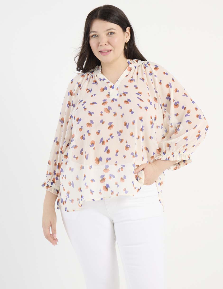 Blusa manga 3/4 para mujer Blusa manga 3/4 para mujer