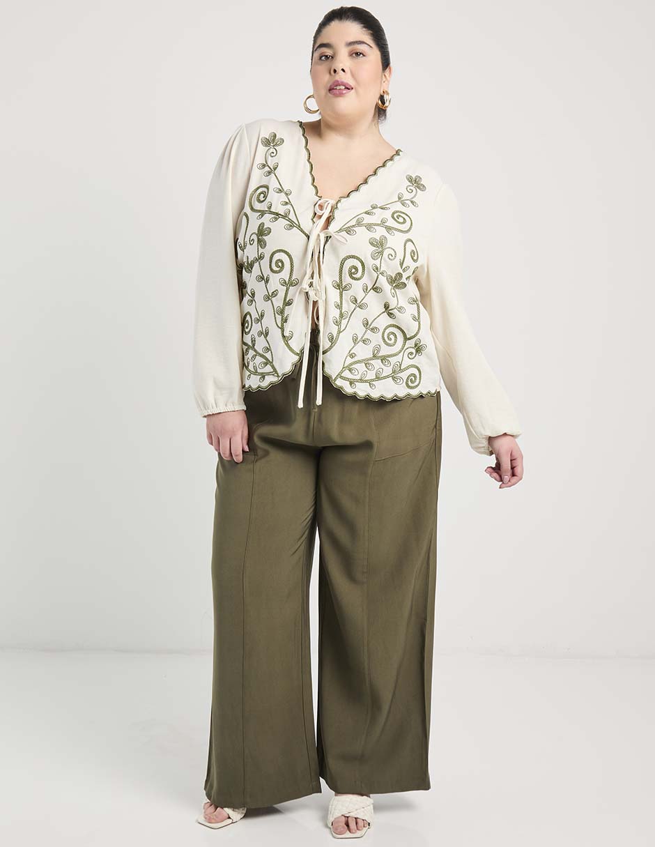 Pantalón relaxed wide leg para mujer 2