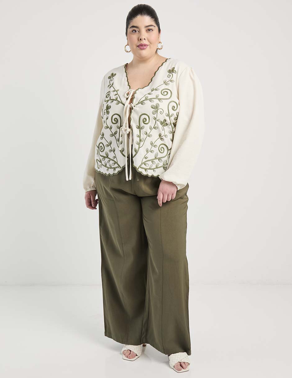 Pantalón relaxed wide leg para mujer 3