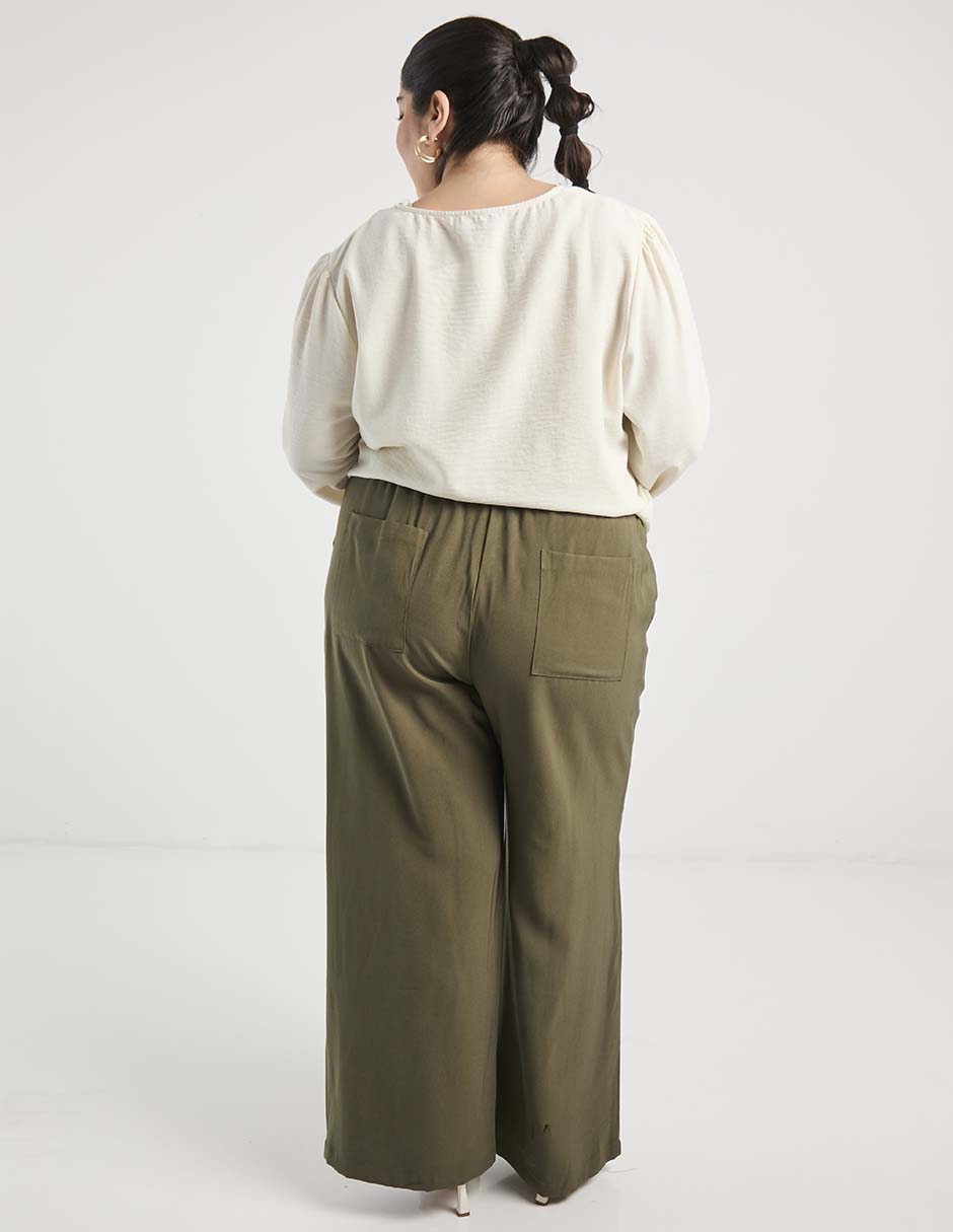 Pantalón relaxed wide leg para mujer 6