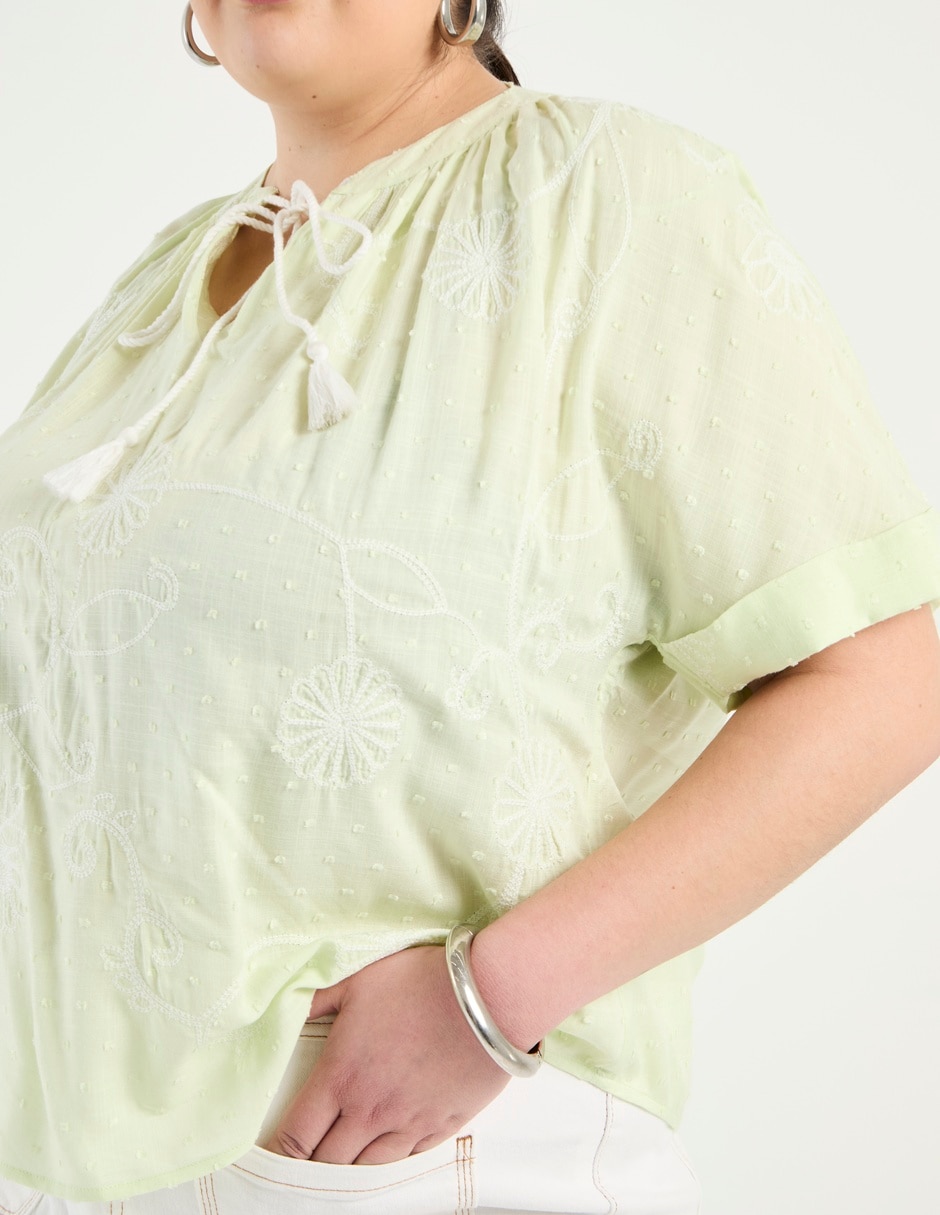Blusa Weekend Plus manga corta para mujer 5