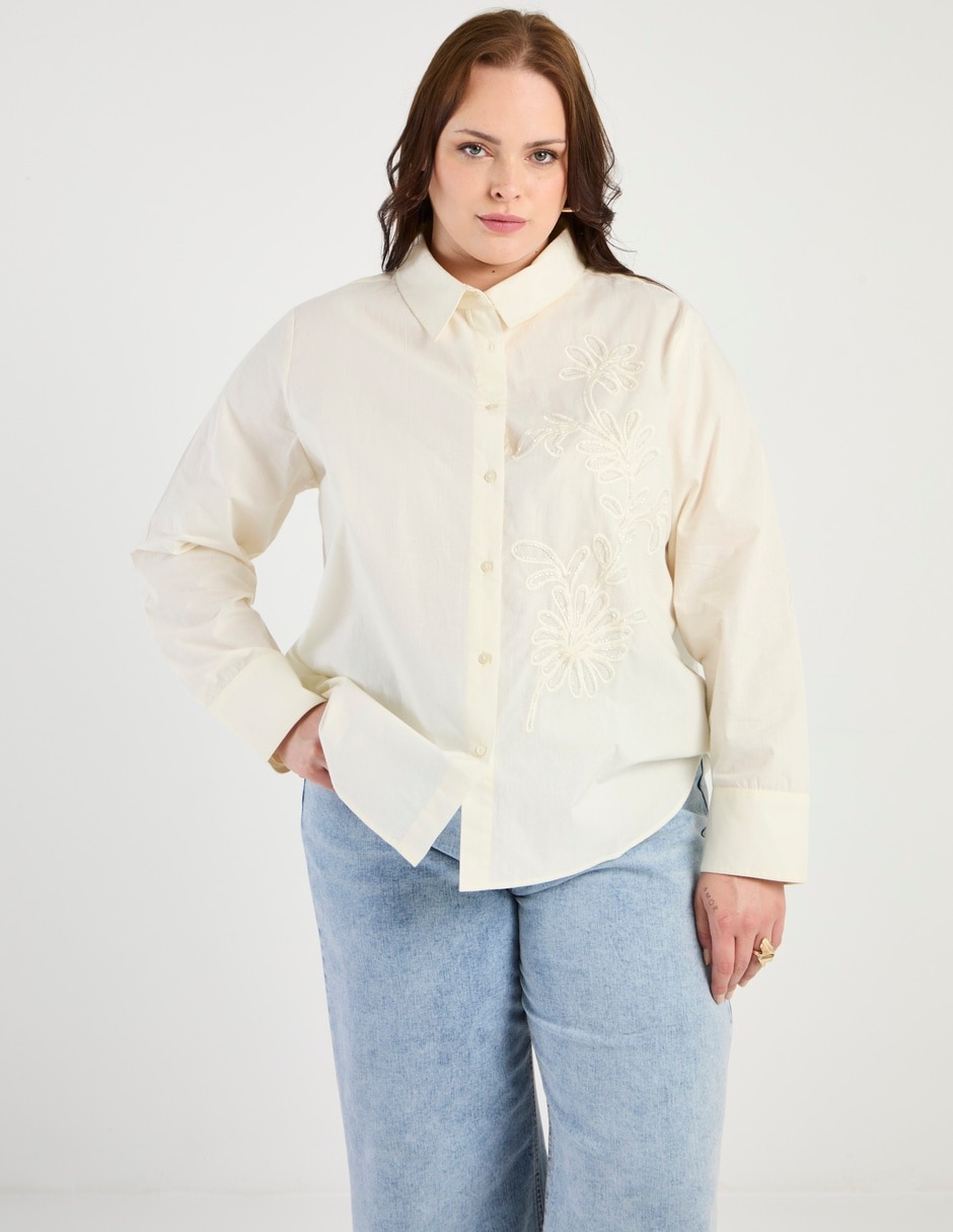 Blusa camisera manga larga para mujer Blusa camisera manga larga para mujer