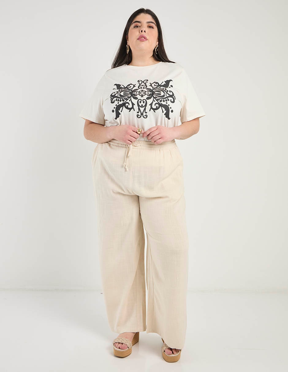 Playera manga corta cuello redondo para mujer 3