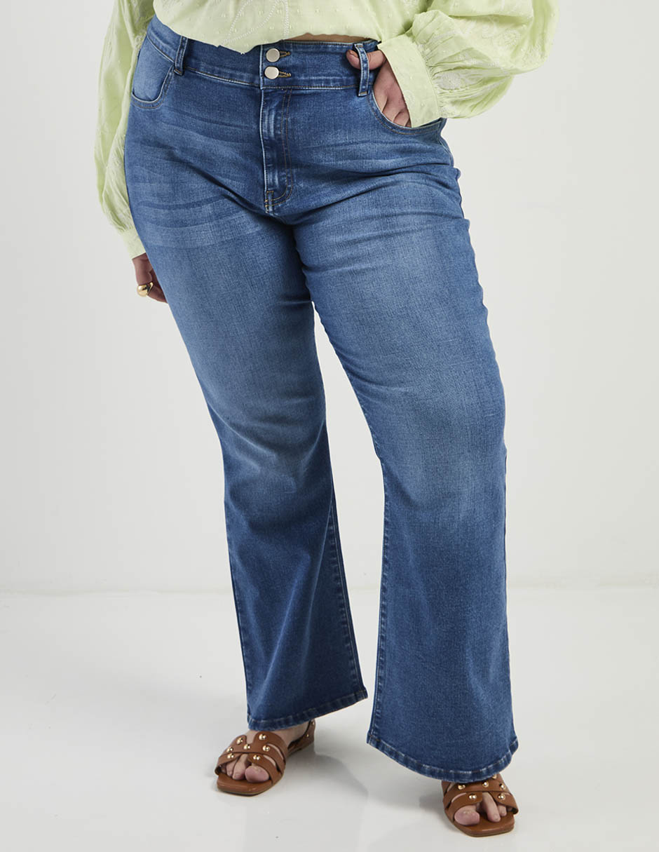Jeans amplio cintura para mujer Jeans amplio cintura para mujer