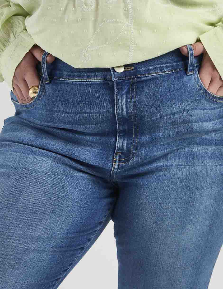 Jeans amplio cintura para mujer 4