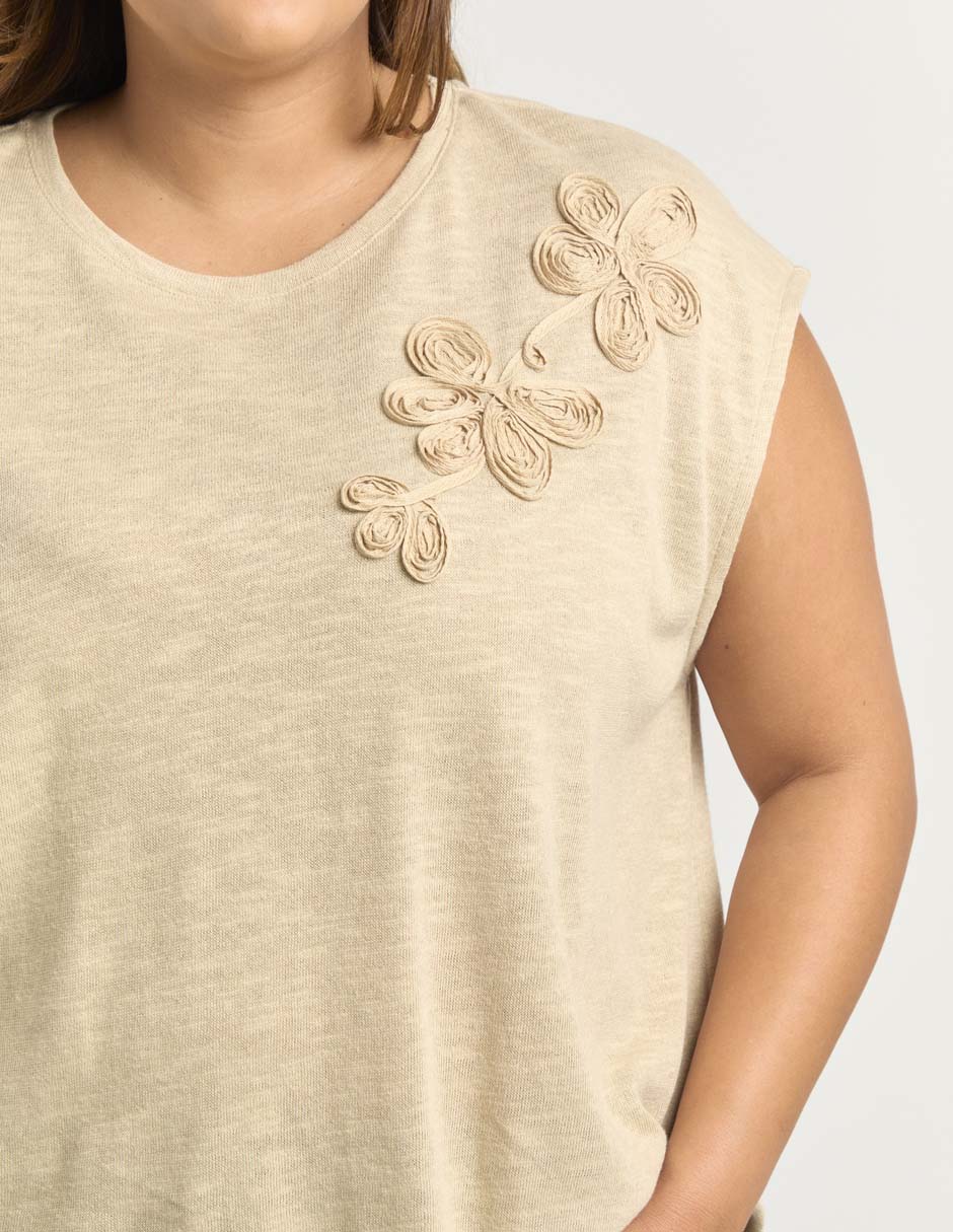 Playera manga corta cuello redondo para mujer 4