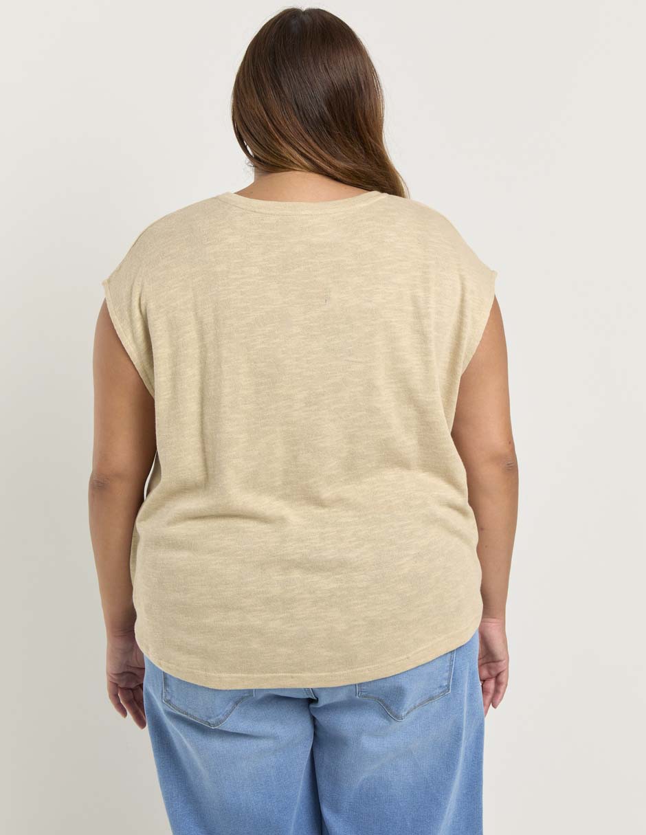 Playera manga corta cuello redondo para mujer 6