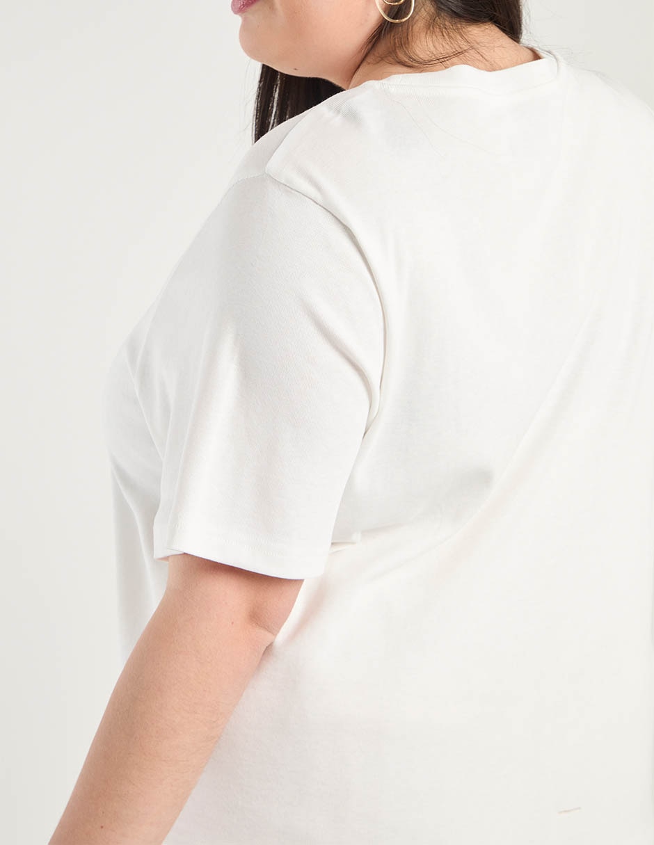 Playera manga corta cuello redondo para mujer 5
