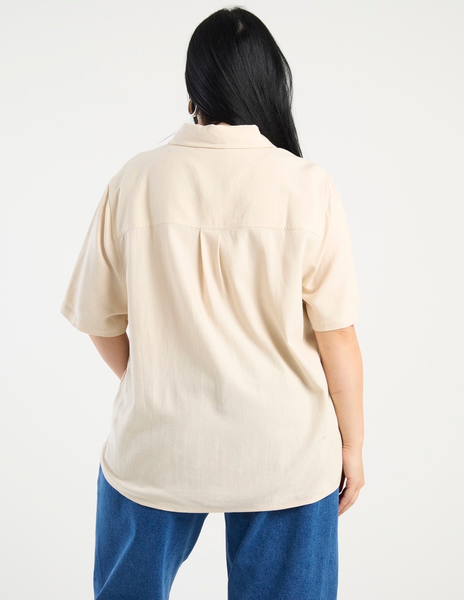 Blusa camisera manga corta para mujer 2