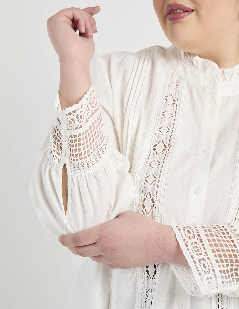 Blusa Weekend Plus manga larga para mujer 4