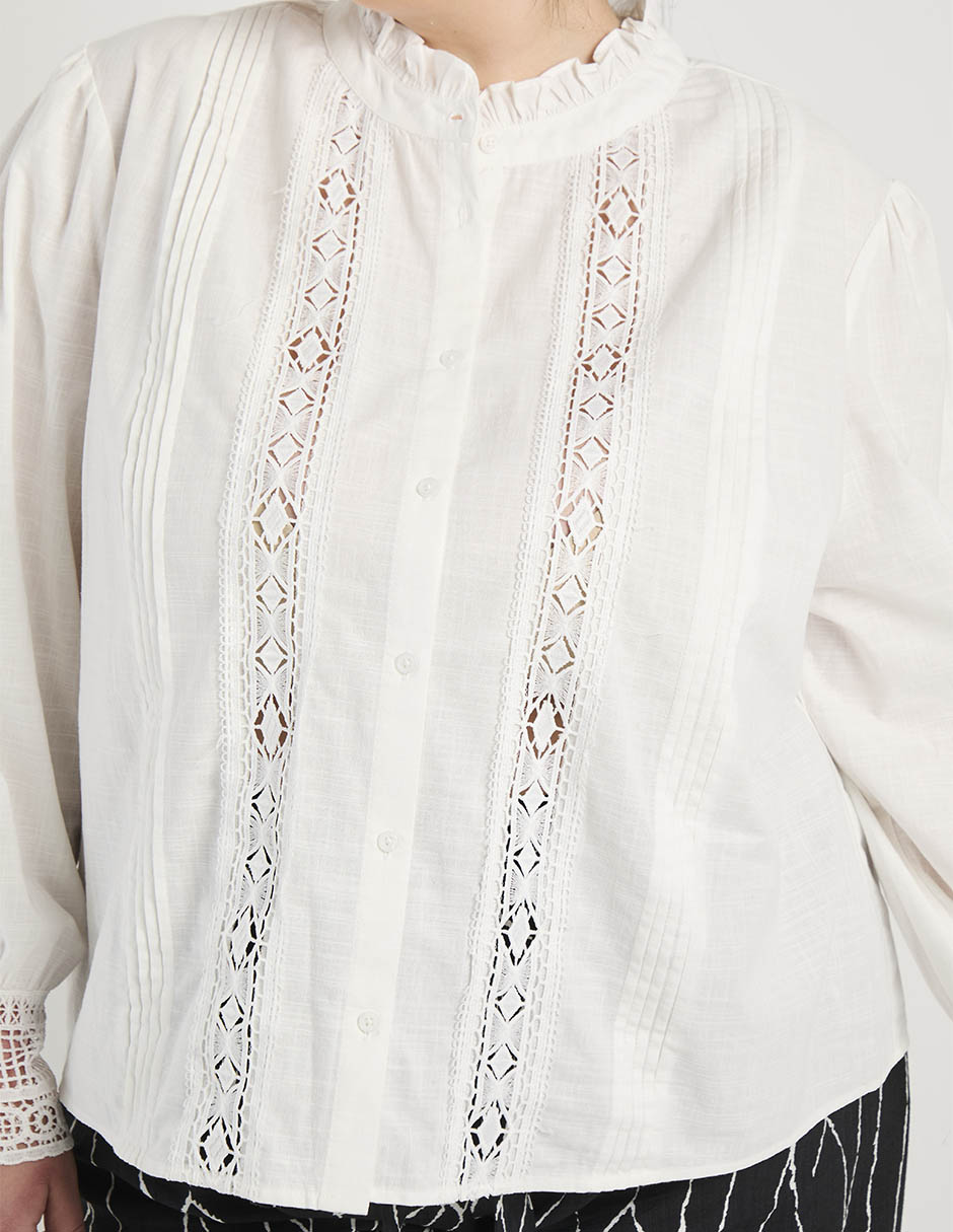 Blusa Weekend Plus manga larga para mujer 5