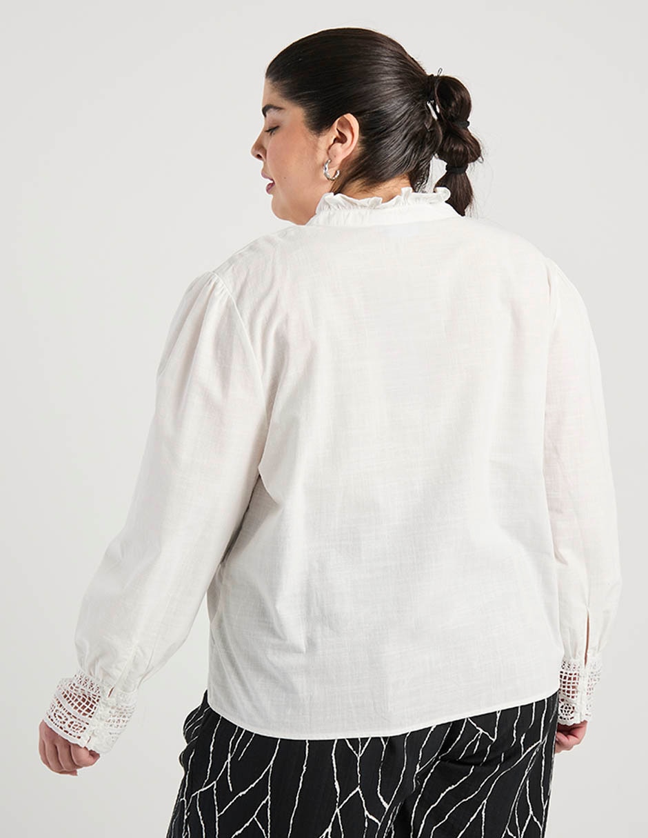 Blusa Weekend Plus manga larga para mujer 6