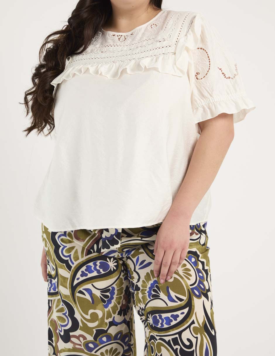 Blusa Weekend Plus manga al codo para mujer 4