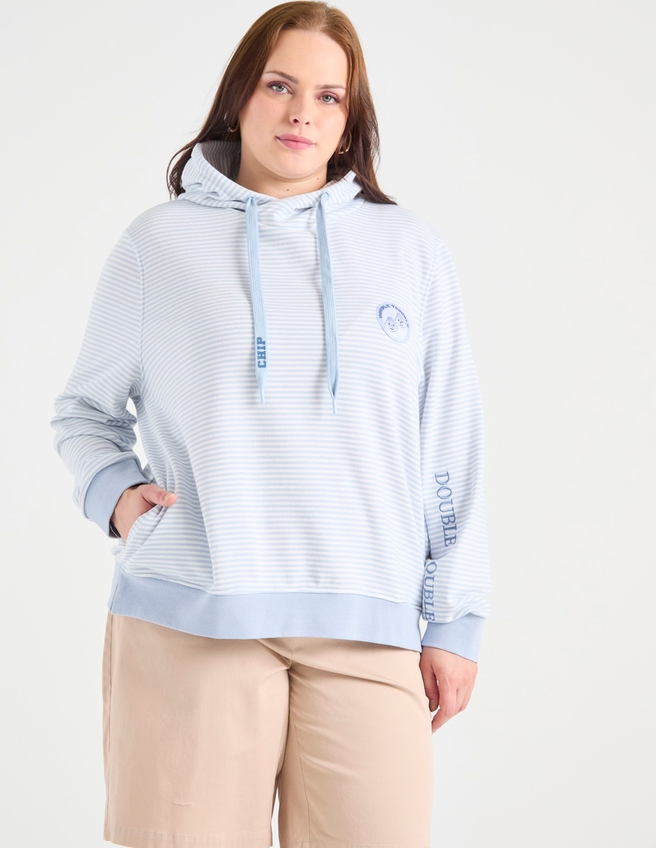 Sudadera con capucha y bolsa Double Trouble para mujer Sudadera con capucha y bolsa Double Trouble para mujer