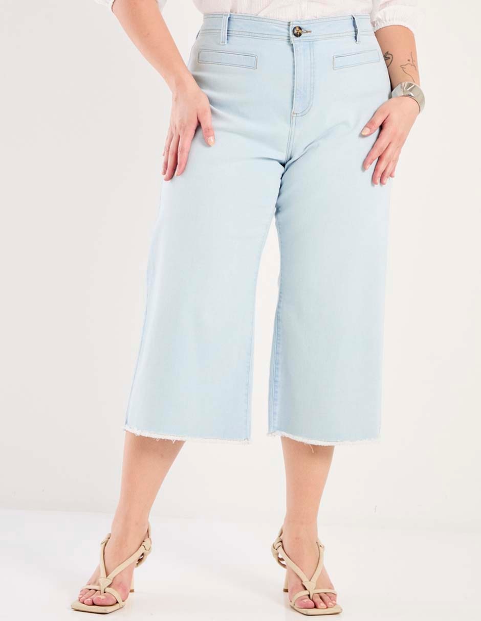 Jeans amplio corte cintura para mujer Jeans amplio corte cintura para mujer