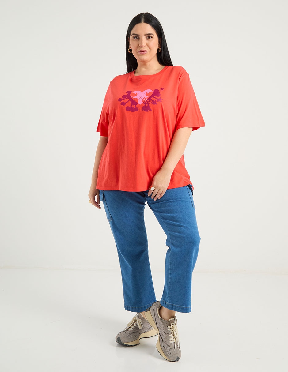 Playera manga corta cuello redondo para mujer 2