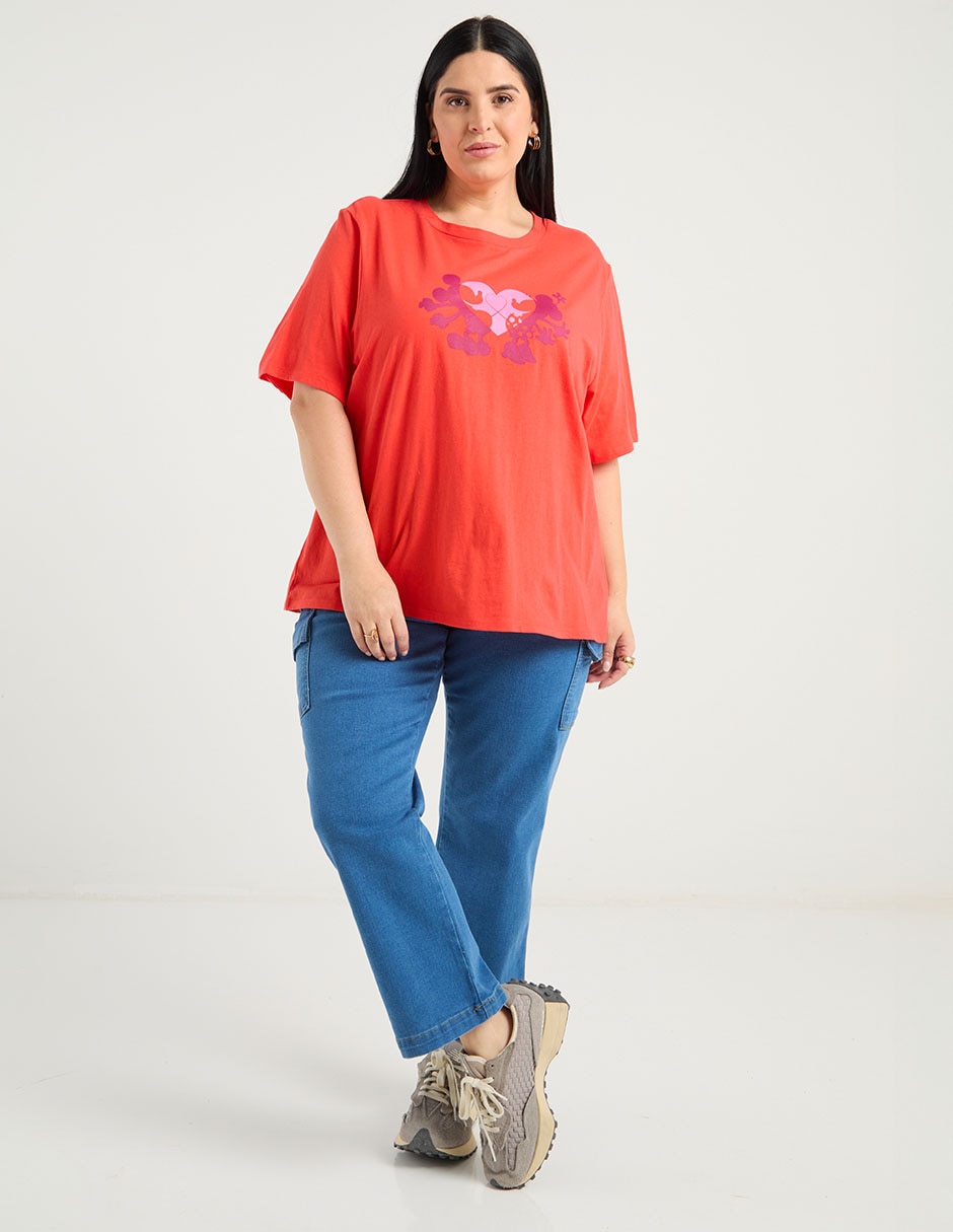 Playera manga corta cuello redondo para mujer 3