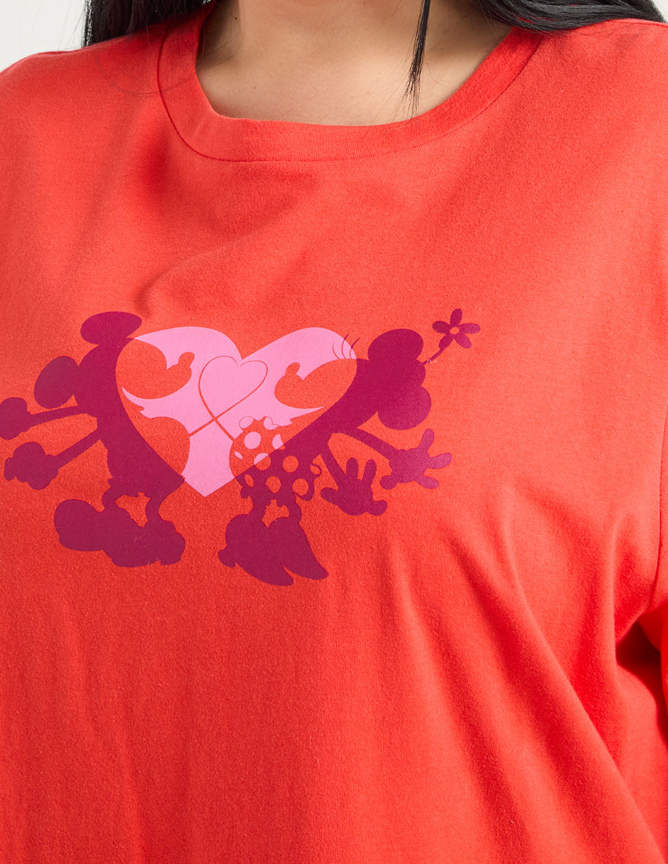 Playera manga corta cuello redondo para mujer 4