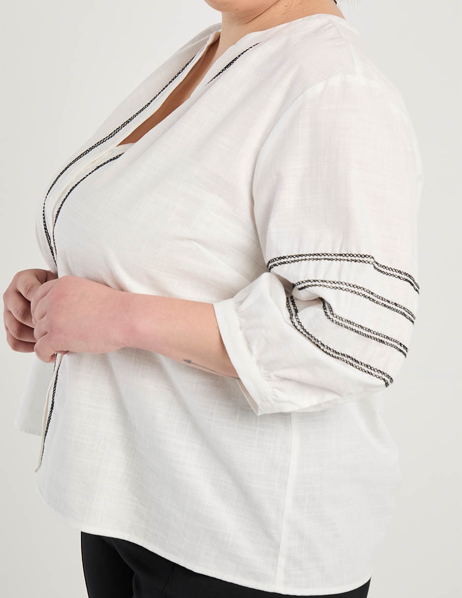 Blusa Weekend Plus manga 3/4 para mujer 5