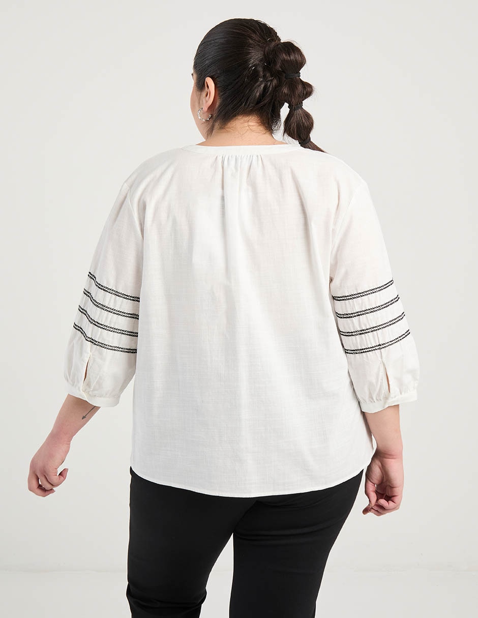 Blusa Weekend Plus manga 3/4 para mujer 6