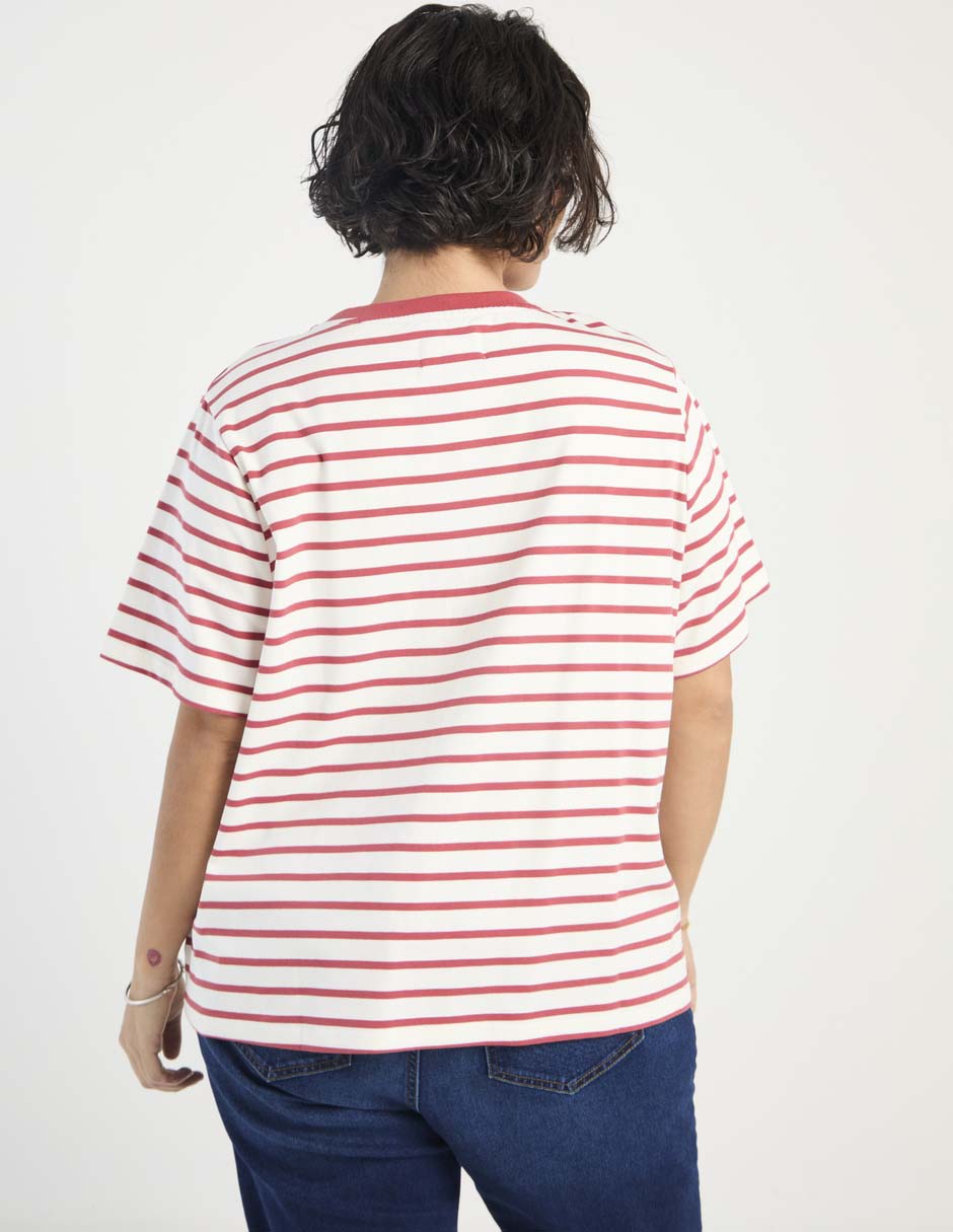 Playera manga corta cuello redondo para mujer 2
