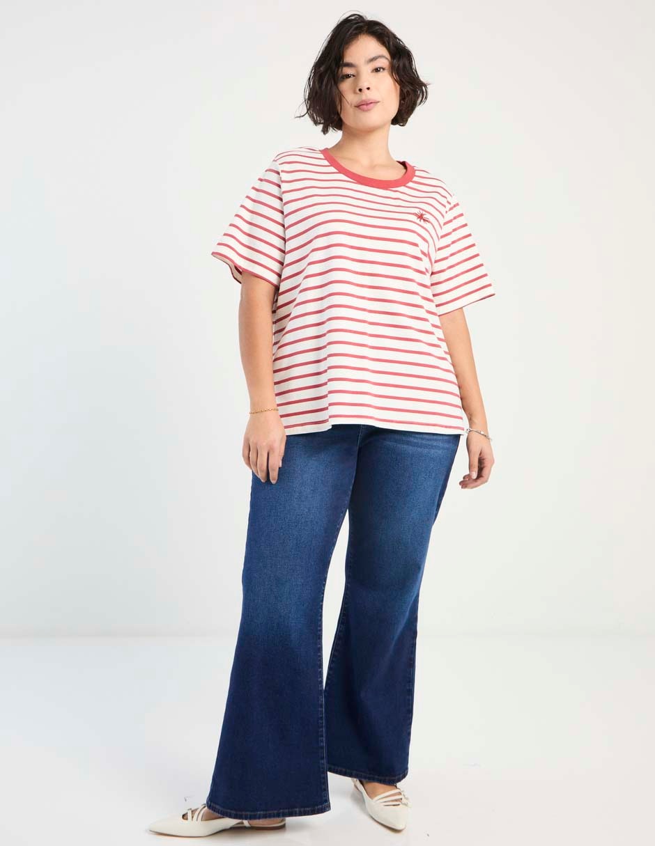 Playera manga corta cuello redondo para mujer 3