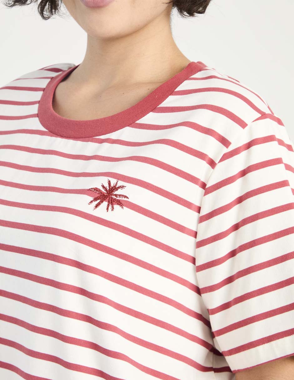 Playera manga corta cuello redondo para mujer 4