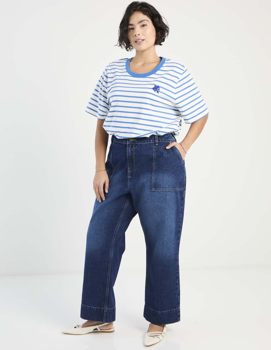Playera manga corta Weekend Plus cuello redondo para mujer