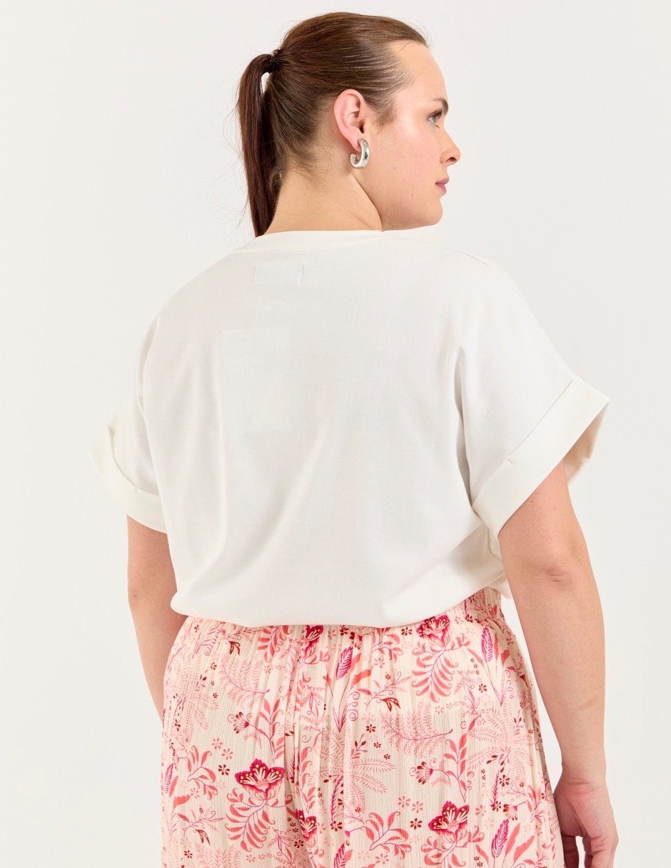 Playera manga corta cuello redondo para mujer 2