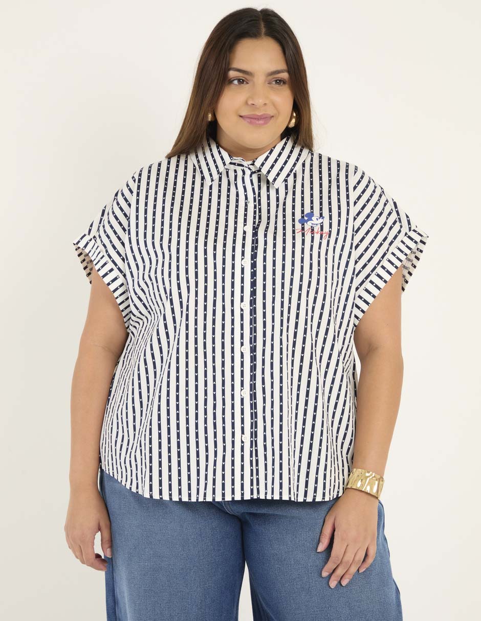 Blusa camisera manga corta para mujer Blusa camisera manga corta para mujer