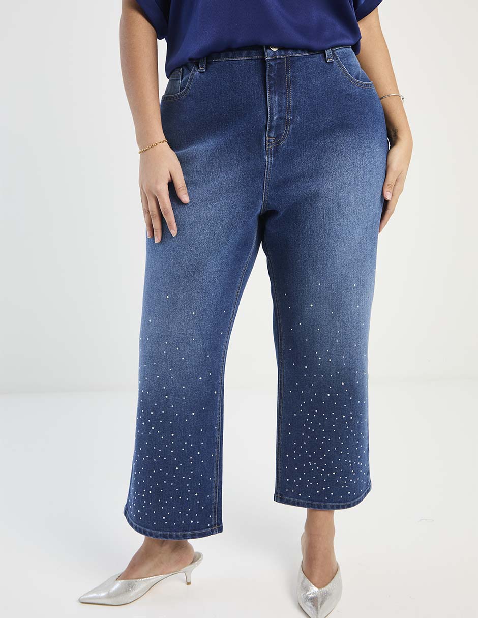 Jeans relaxed straight para mujer