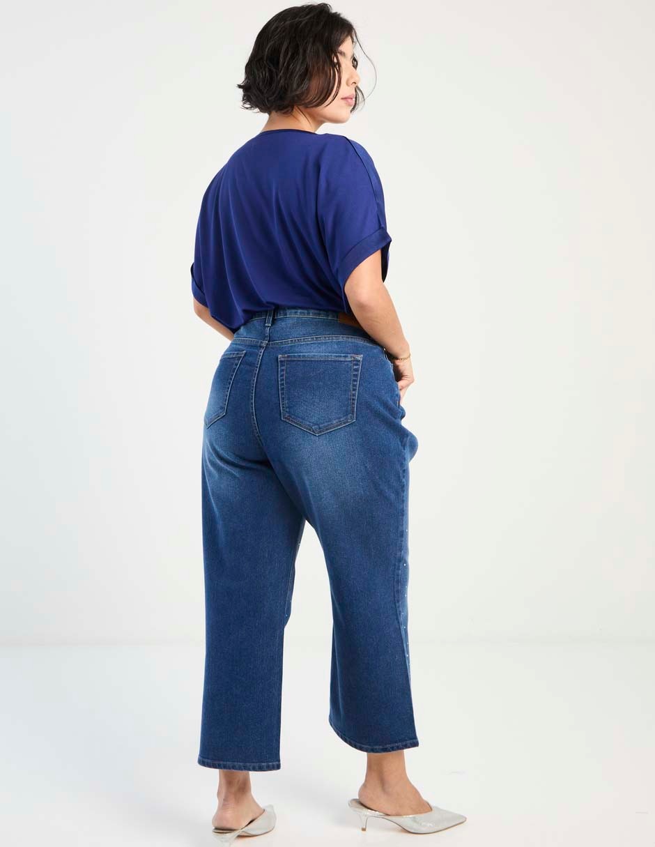 Jeans relaxed straight para mujer 2