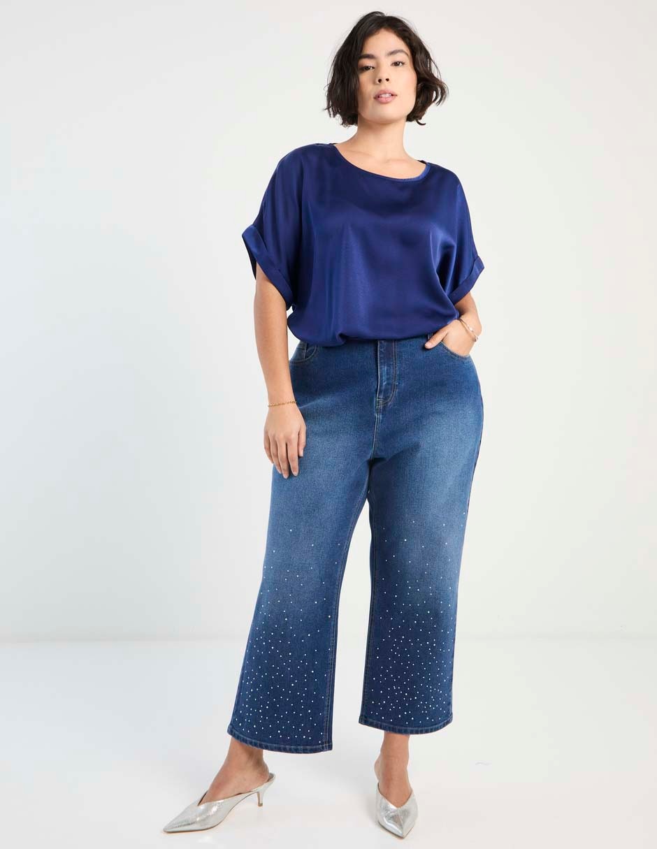 Jeans relaxed straight para mujer 3