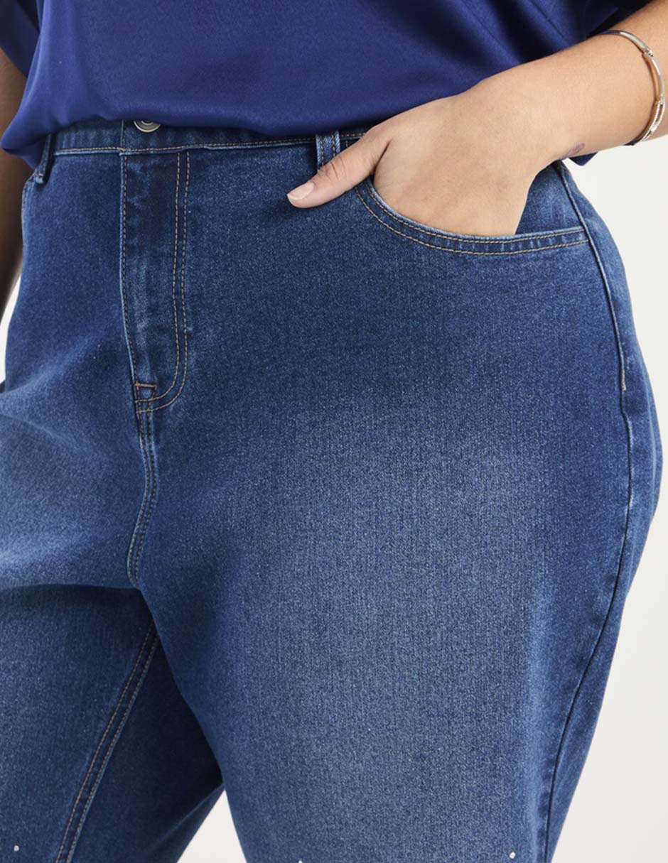 Jeans relaxed straight para mujer 4