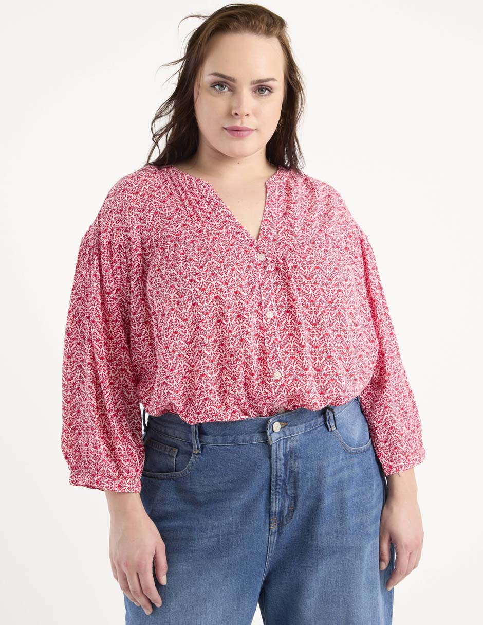 Blusa manga 3/4 para mujer Blusa manga 3/4 para mujer